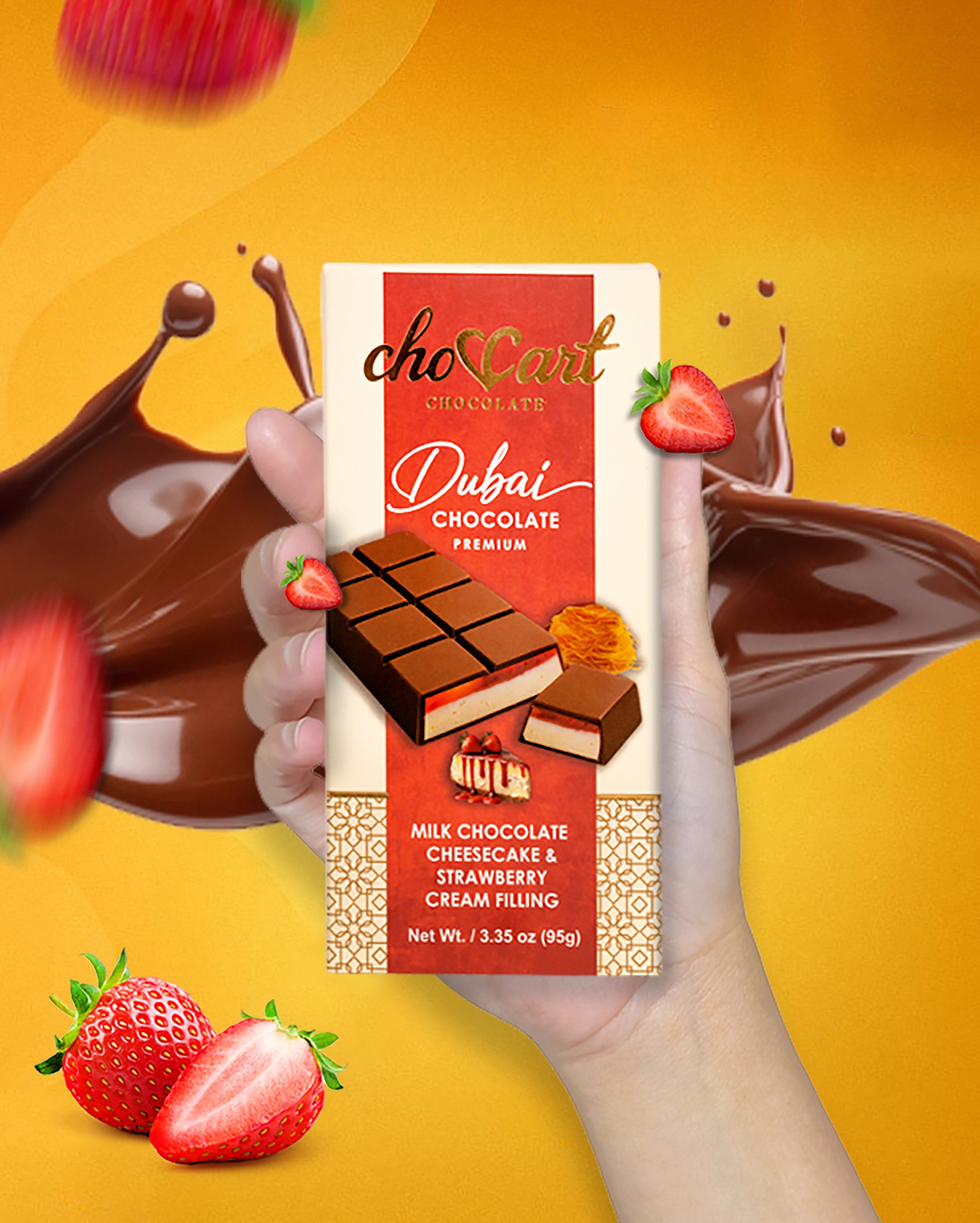 Dubai Cheesecake & Strawberry Chocolate